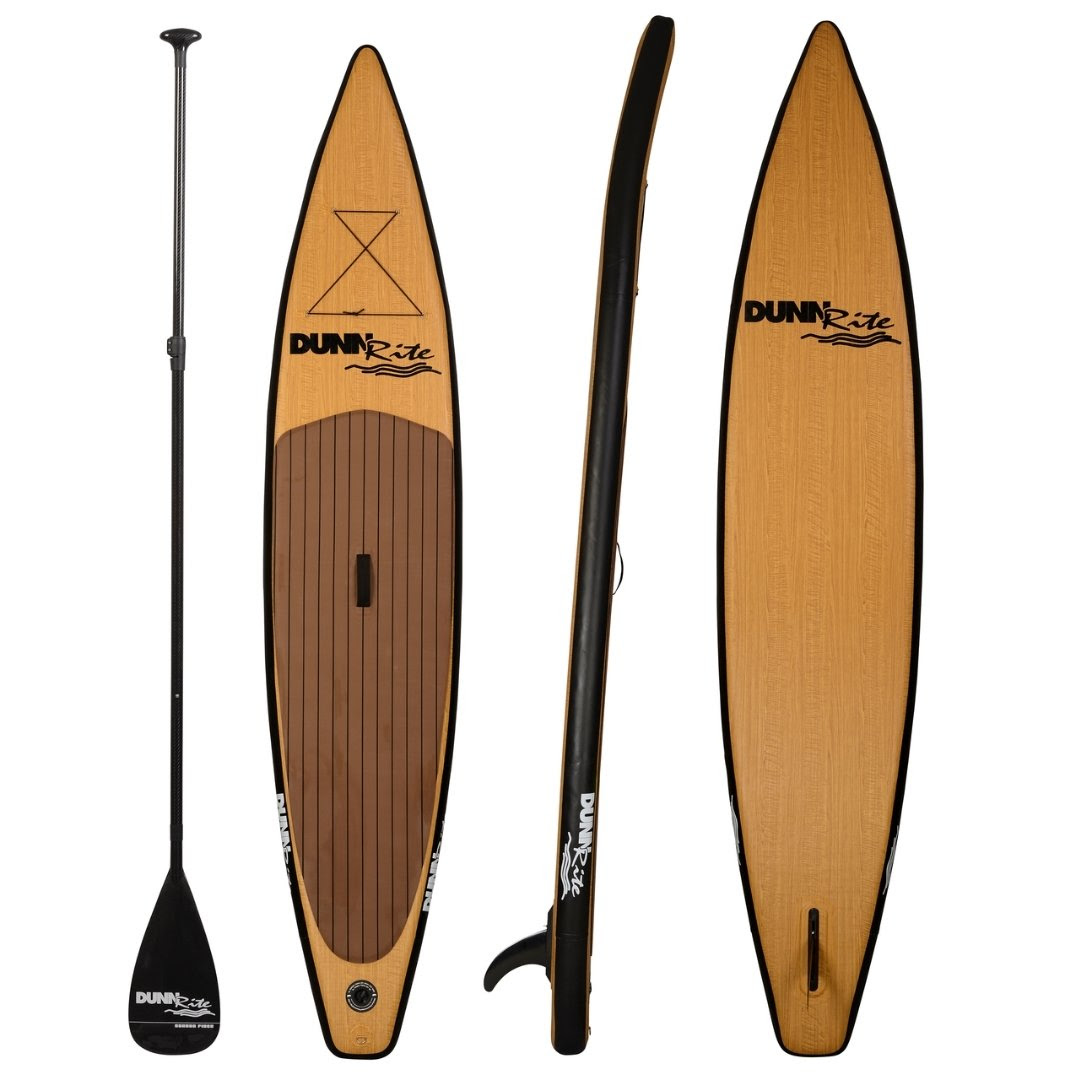 inflatable paddleboard - wood grain pattern