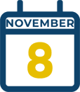 November 8 Calendar Icon