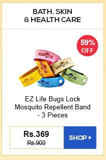 BATH, SKIN & HEALTH CARE - EZ Life Bugs Lock Mosquito Repellent Band - 3 Pieces - Rs. 369