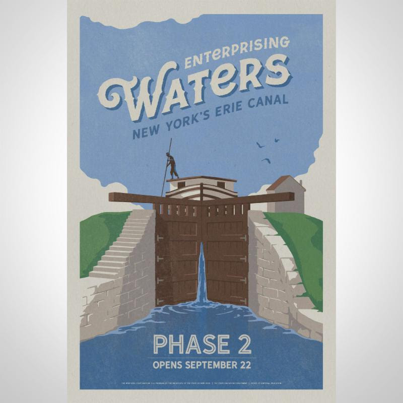 Enterprising Waters_ New York_s Erie Canal exhibition poster