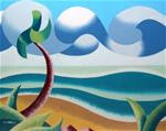 Mark Webster - Abstract Geometric Ocean Coast Landscape Oil Painting - Posted on Friday, January 2, 2015 by Mark Webster