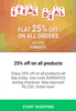 25% off on all products (ma...