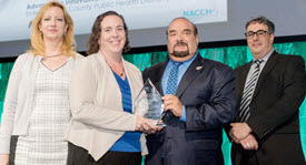 ASPR's Ed Gabriel presents National Health Security Award to Cristin Corcoran of Skagit County Public Health