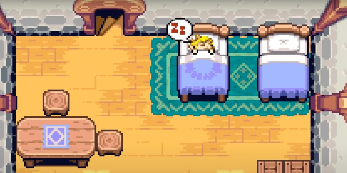 Zelda Minish Cap Link Sleeping
