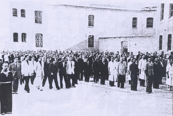 vista interior_Reformatorio de Adultos Alicante_visita de autoridades franquistas vista interior_Reformatorio de Adultos Alicante_visita de autoridades franquistas