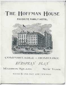 1870 brochure depicting the original Hoffmann House