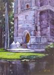 Bok Tower, 5x7 Oil Painting on Canvas Panel - Posted on Wednesday, December 10, 2014 by Carmen Beecher