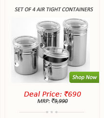 SET OF 4 AIR TIGHT CONTAINERS