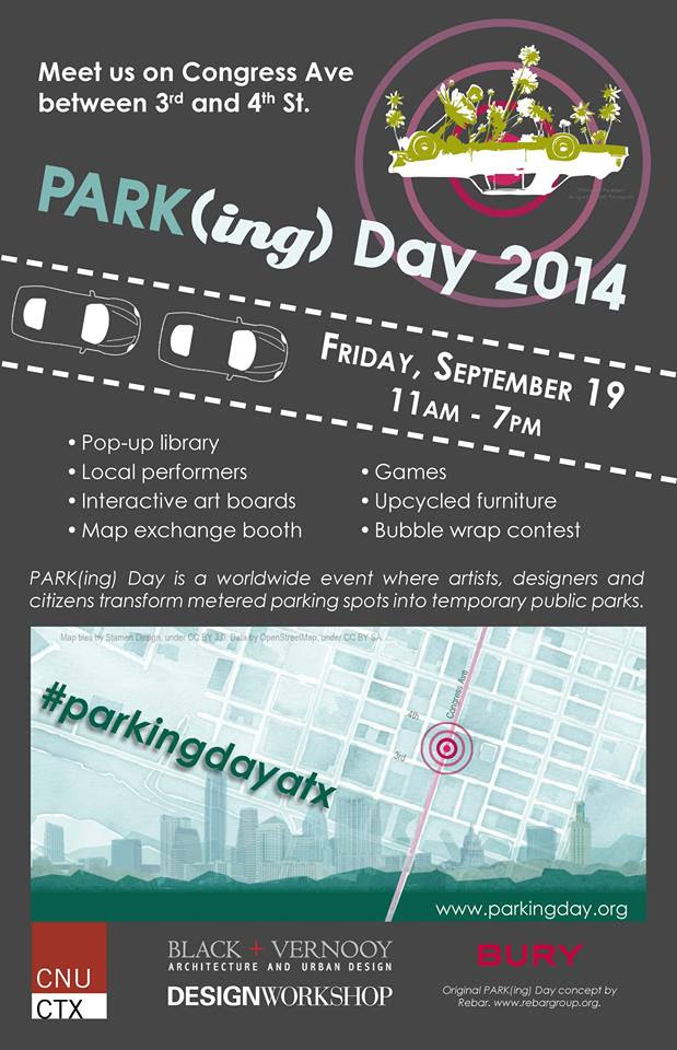 Park(ing) Day 2014 will be held on Friday.