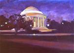 Jefferson Memorial, 7x5 Oil on Canvas Panel - Posted on Saturday, January 10, 2015 by Carmen Beecher