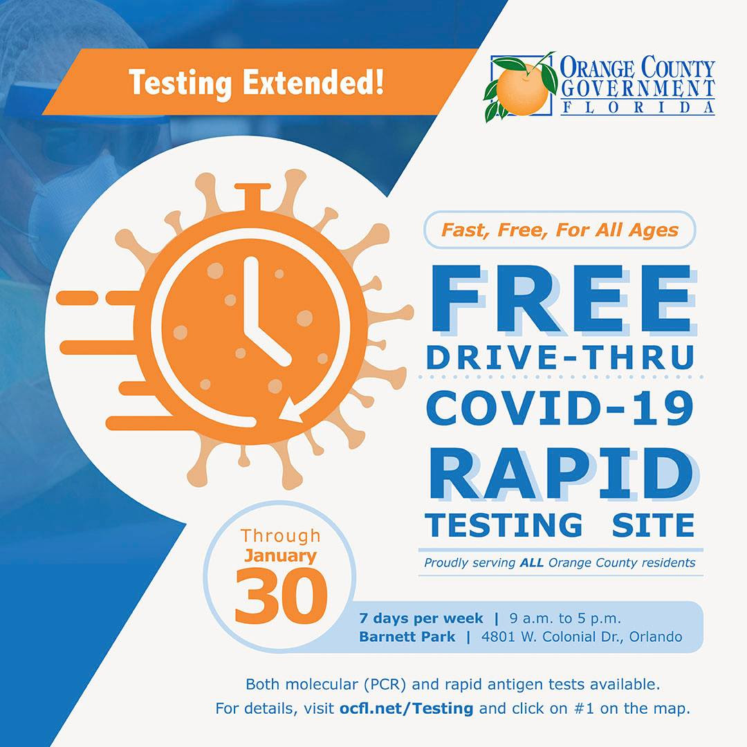Free Drive-Thru Covid-19 Rapid Testing site