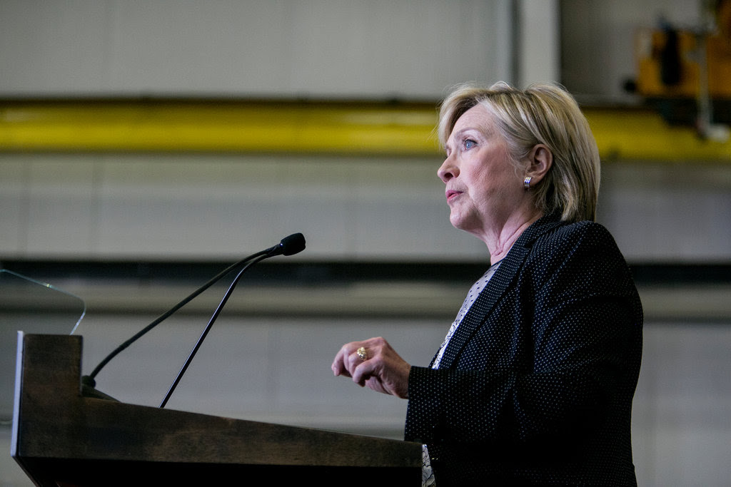 Hillary Clinton in Detroit on Thursday.