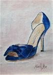 Shoe Lover Blue Satin ‘Clausado’ Bow Shoes - Posted on Tuesday, November 11, 2014 by Nina R. Aide
