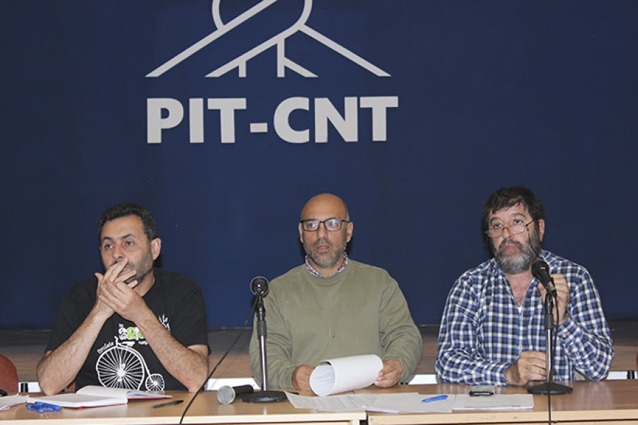 PIT-CNT realiza paro parcial en apoyo a trabajadores que están en huelga de hambre