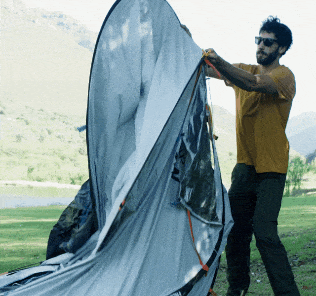 2 Seconds Pop Up Fresh & Black Camping Tent 3 Person