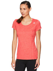 Reebok Women's Fitted Performance Poly Marled T-Shirt