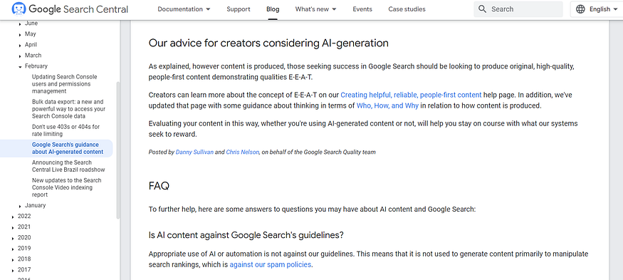 google and AI content from AI content writing tools like Seowriting AI.