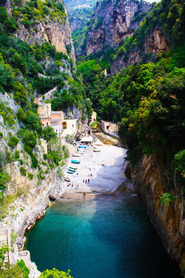 Italien | Secluded Beach, Furore, Amalfi,                                                           Italy