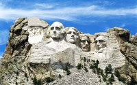 Mount Rushmore in South Dakota with a recent addition