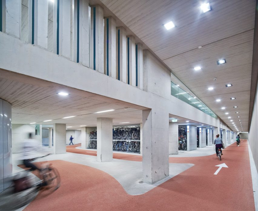 World's biggest bicycle park at Utrecht Centraal by Ector Hoogstad Architecten