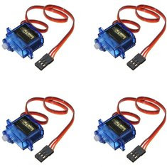 4 X SG90 Mini Gear Micro 9g Analog Servo For RC Airplane