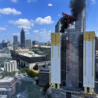 Atlanta skyscraper catches fire