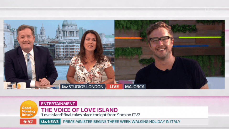  Iain and Susanna laughed as Piers had no clue about the Love Island lingo