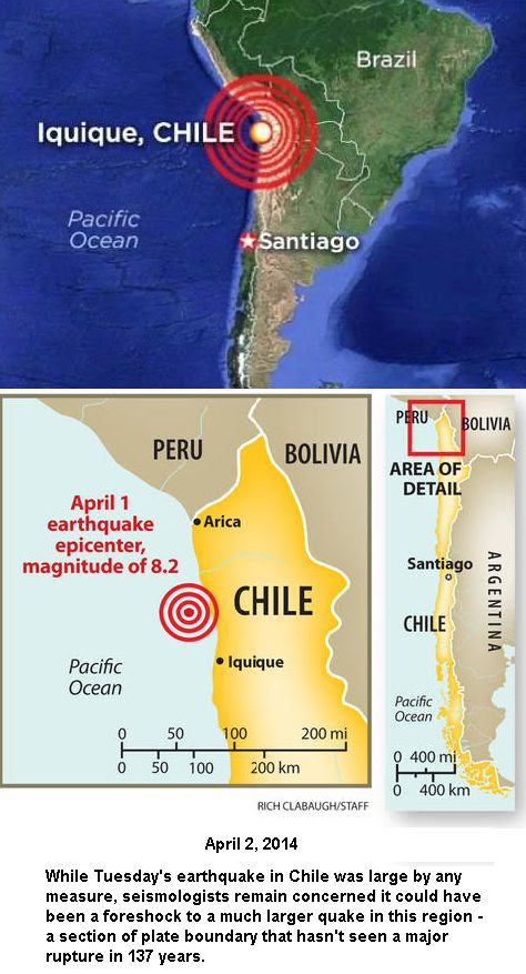 Locaton of Chile Earthquake