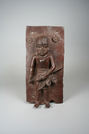 June, the Met announced it would be voluntarily returning three brass plaques from its collection to Nigeria, including this one entitled "Junior Court Official."