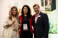 Cristiana Oliveira, Raquel Machado Ferreira, business development manager da Vytrus Biotech, e Daniel Zanetti, diretor da in-cosmetics Latin America