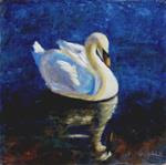 Swan 12 x 12 inch oil - Posted on Friday, March 27, 2015 by Linda Yurgensen