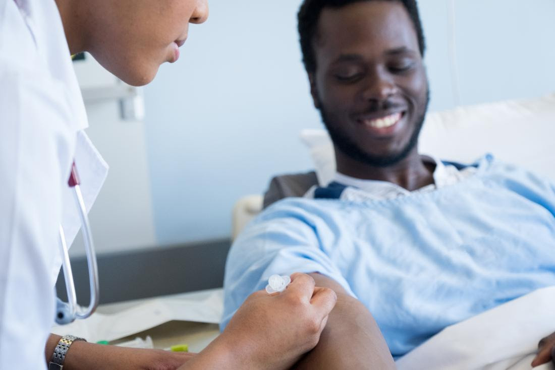 a man getting a blood test for Hep c genotype