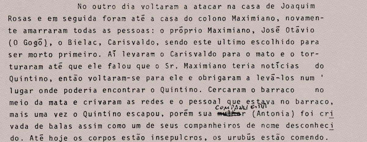Trecho de relatório da CAAF/Unifesp com Acervo do DOPS sobre as ações da Josapar, grupo dono do Arroz Tio João, durante a ditadura militar brasileira