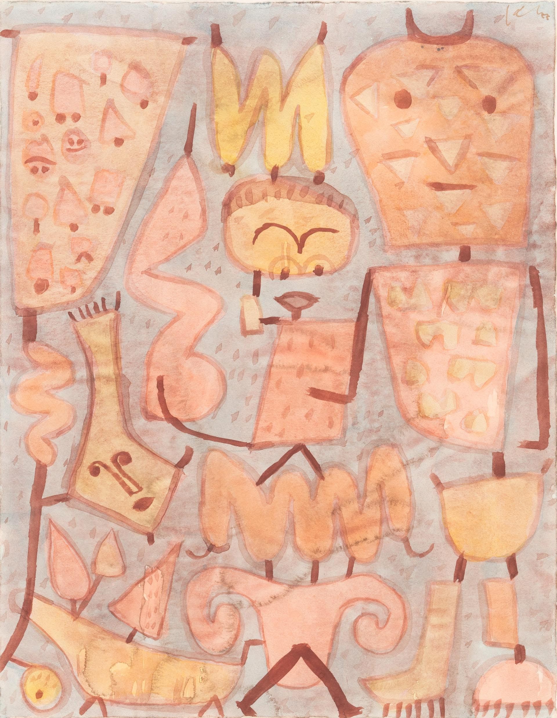 Paul Klee, Spiriti del teatro, 1939, Acquerello su carta su cartone. Collezione privata © Nicolas Borel