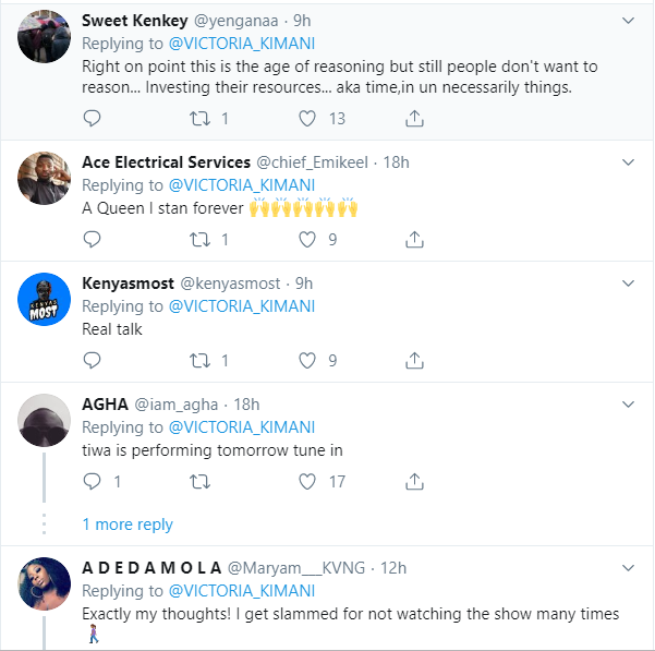 Victoria Kimani comes under fire for saying Big Brother Naija keeps people