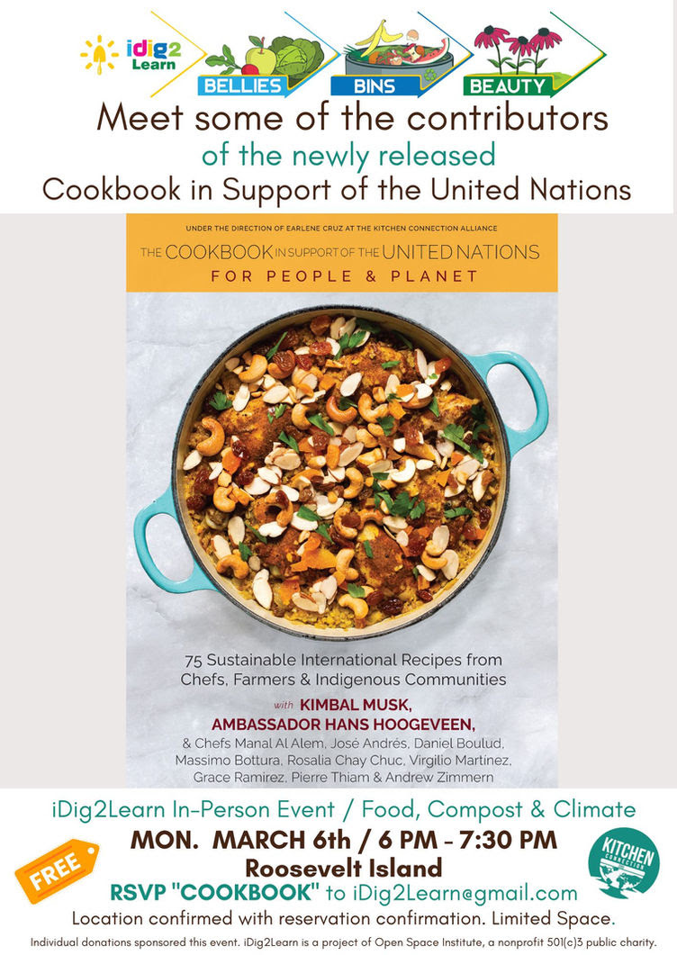3/6 6-7:30pm United Nations Cookbook Event