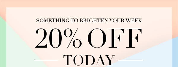 Something to brighten your week - 20% off today