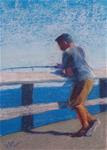 Fisherman on the Pier - Posted on Monday, April 6, 2015 by Marie Marfia