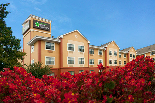 a long shot of a hotel