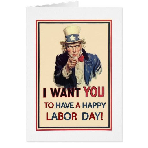 Patriotic Labor Day, Vintage Uncle Sam Card | Zazzle.com | Cards ...