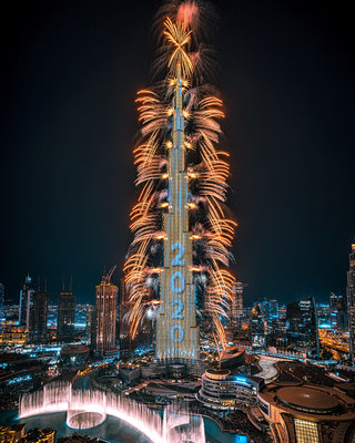 Emaar lit up the Downtown Dubai skyline with an unforgettable and record-breaking eight-minute and forty-three-second-long New Year's Eve Show on Burj Khalifa, the world's tallest building delighting billions of people around the globe