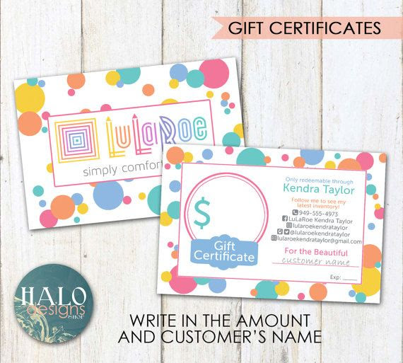 LuLaRoe Gift Cards Polka Dots by on Etsy Lularoe gift
