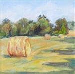 Plein Air- Round Hay Bale Study #1 - Posted on Wednesday, April 8, 2015 by Carol DeMumbrum