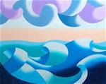 Mark Webster - Abstract Geometric Ocean Seascape Oil Painting - Posted on Thursday, January 8, 2015 by Mark Webster