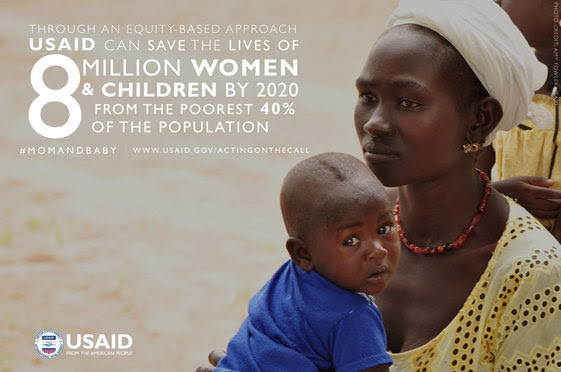 Photo of a woman and her child. Through an equity-based approach, USAID can save the lives of 8 million women & children by 2020 from the poorest 40%