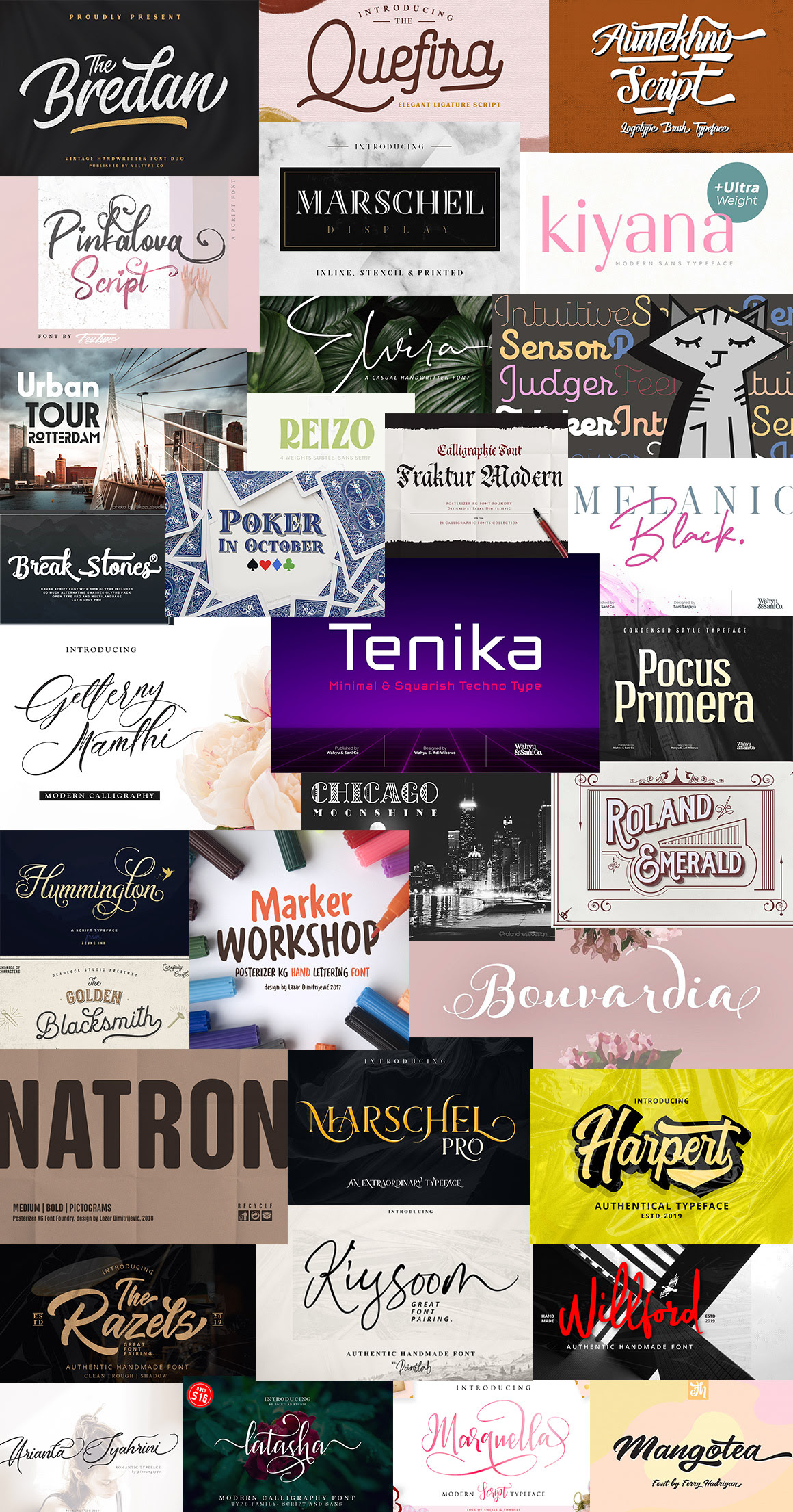 The Ultra-Modern Fonts Bundle 2019  Preview