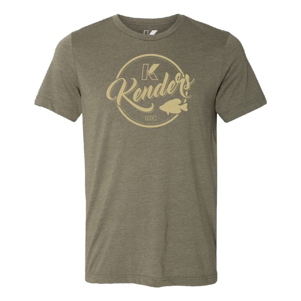 Image of KENDERS VINTAGE GRAPHIC T-SHIRT OLIVE GREEN/TAN