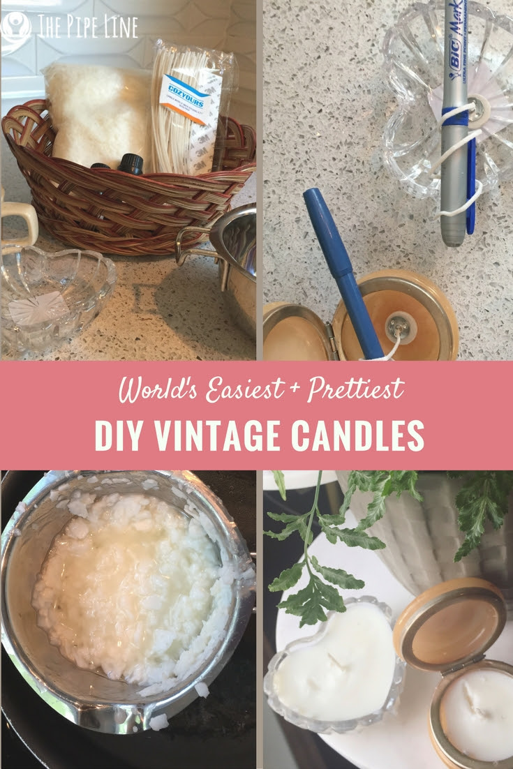 World’s Easiest (And Prettiest) DIY Vintage Candles