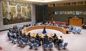 На фото: заседание Совета безопасности ООН. 