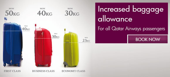 Qatar airways baggage store allowance for business class